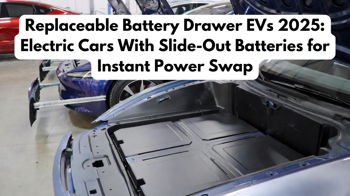Replaceable Battery Drawer EVs 2025: Electric Cars With Slide-Out Batteries for Instant Power Swap