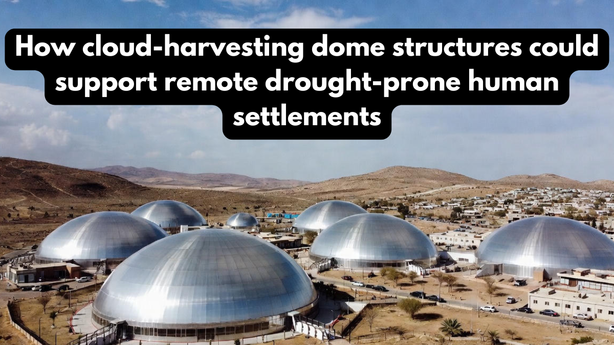 How cloud-harvesting dome structures could support remote drought-prone human settlements