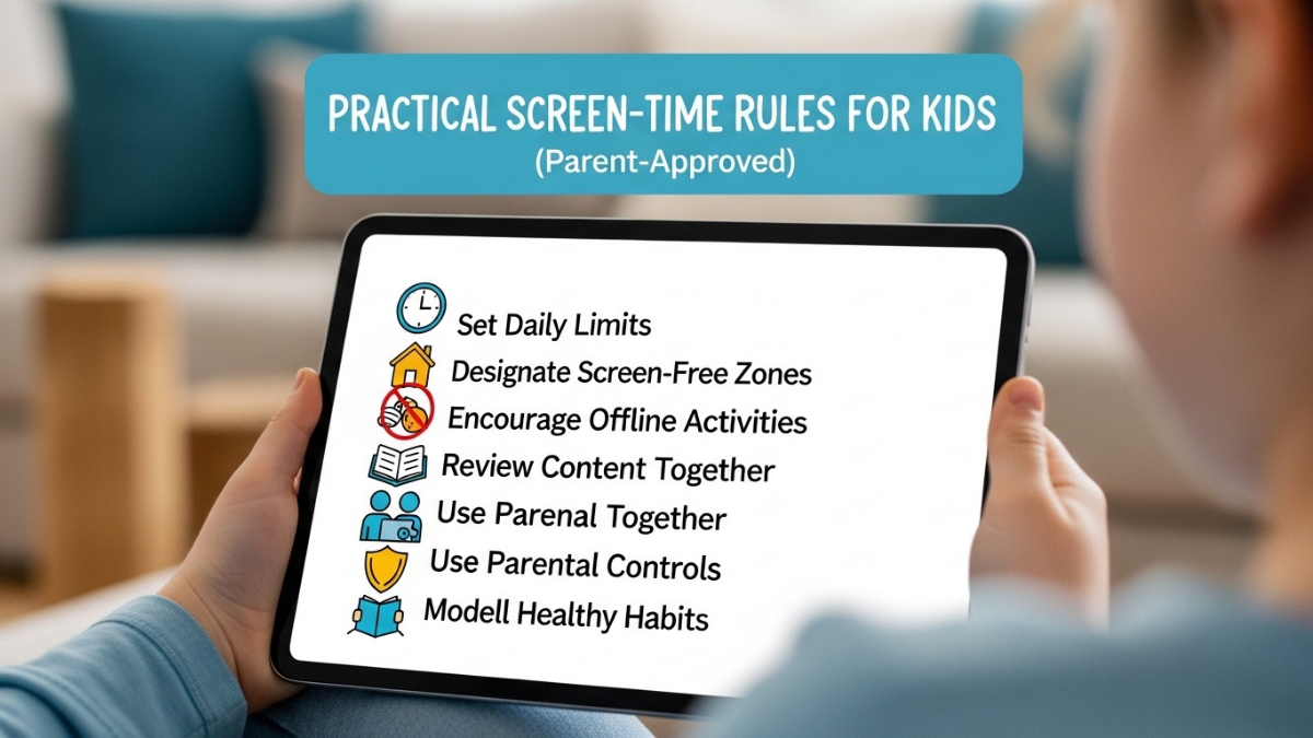 Practical Screen-Time Rules for Kids (Parent-Approved)