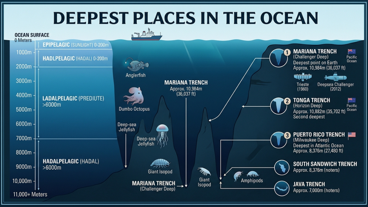 Deepest Places in the Ocean Still Unexplored